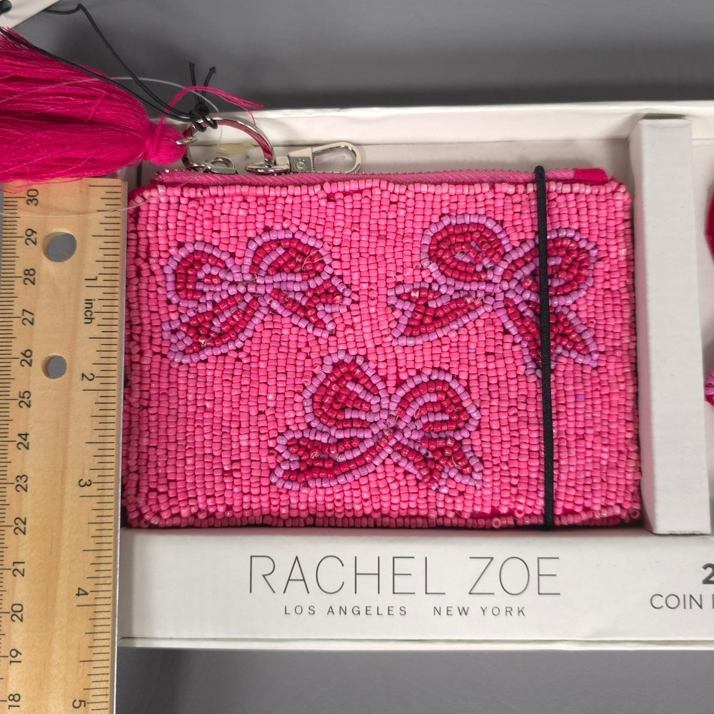 RACHEL ZOE Womens New Set 2 Pc Coin Purse & Charm Pink One Size RGT32510 - Picture 3 of 7